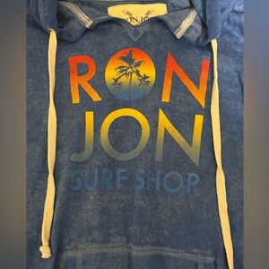 Ron Jon Surf Shop Men's T-Shirt XL Blue Cocoa Beach Long Sleeve Hoodie